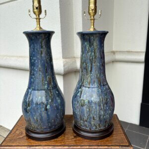 #401CW Pair of Charlie West Pottery Lamps