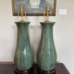 403CW Pair of Charlie West Pottery Lamps
