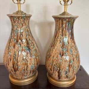 CW 405 Pair of Charlie West Pottery Lamps